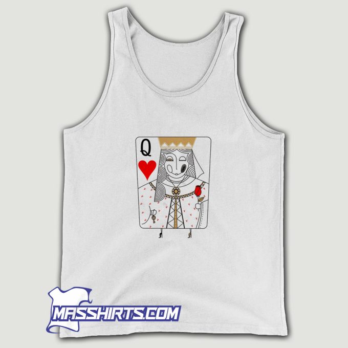 Queen Of Hearts Fitted Tank Top