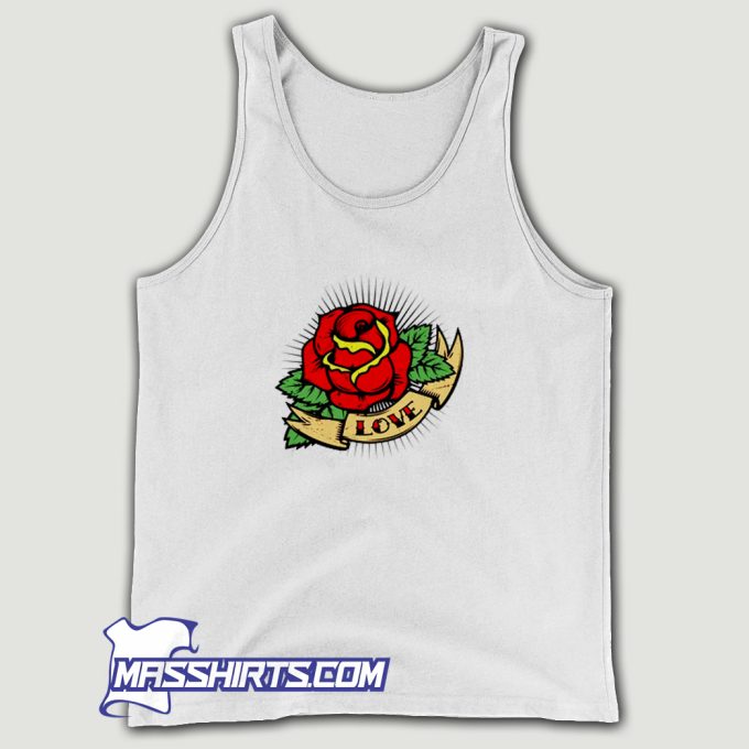 Rose Love Happy Valentine Day Tank Top