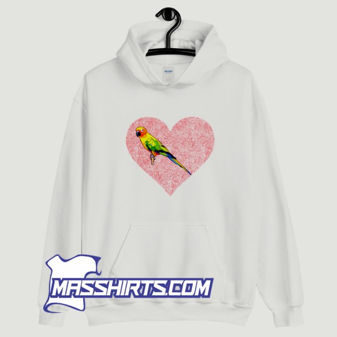 Sun Conure Bird Love Fingerprint Hoodie Streetwear