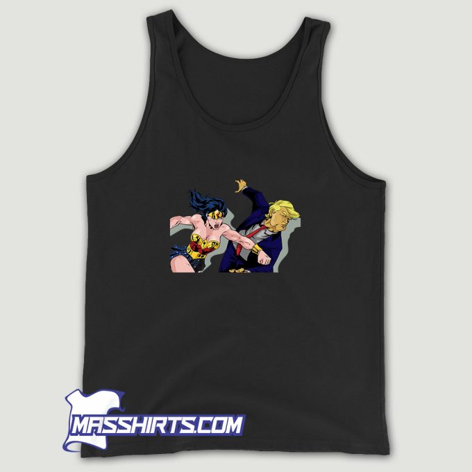 Wonder Woman Punching Donald Trump Tank Top