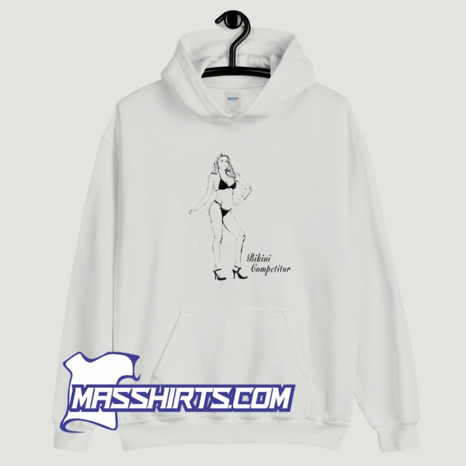 Bikini Competitor Posing Line Art Hoodie Streetwear