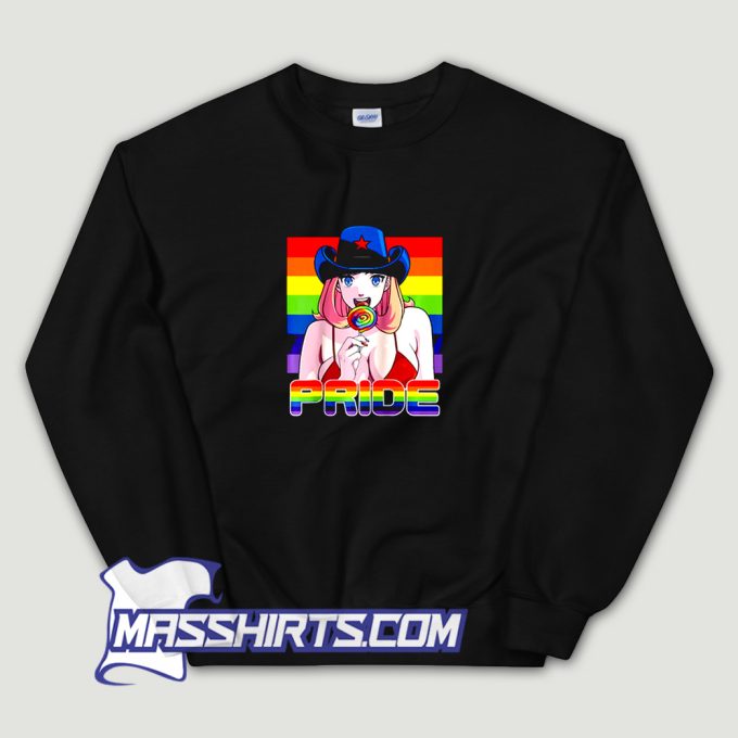 Bikini Lgbt Cowgirl Rainbow Lollipop Sweatshirt