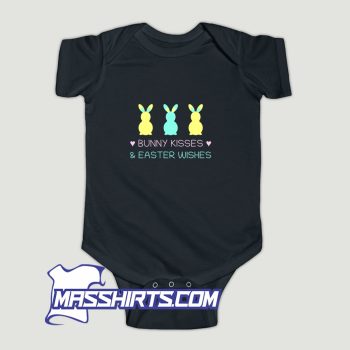 Bunny Kisses Easter Wishes Baby Onesie
