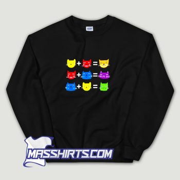 Cat Themed Color Theory Educational Art Sweatshirt
