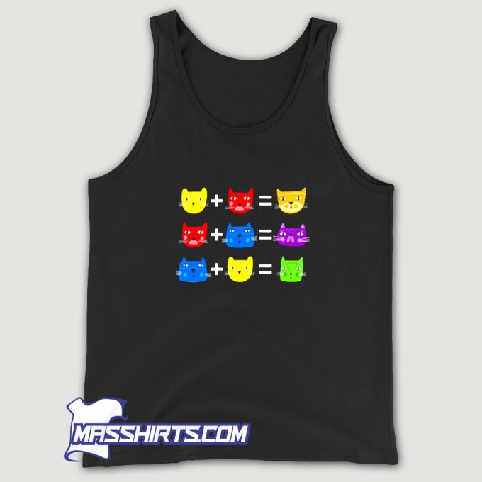 Cat Themed Color Theory Educational Art Tank Top