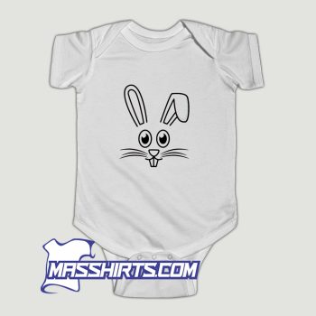 Classic Easter Bunny Face I Easter Baby Onesie