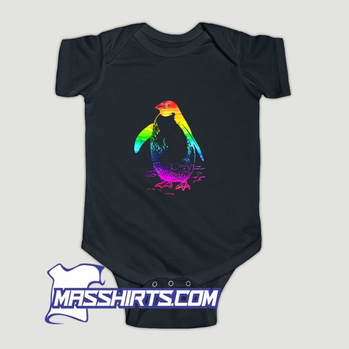 Colorful Penguin Baby Onesie