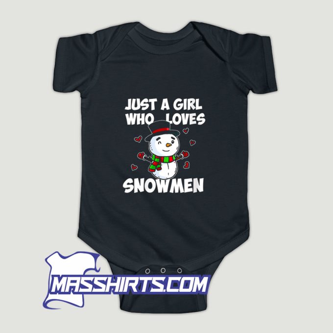 Cute Just A Girl Who Loves Snowmen Baby Onesie