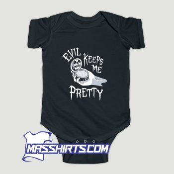 Evil Keeps Me Pretty Cosmetic Makeup Baby Onesie