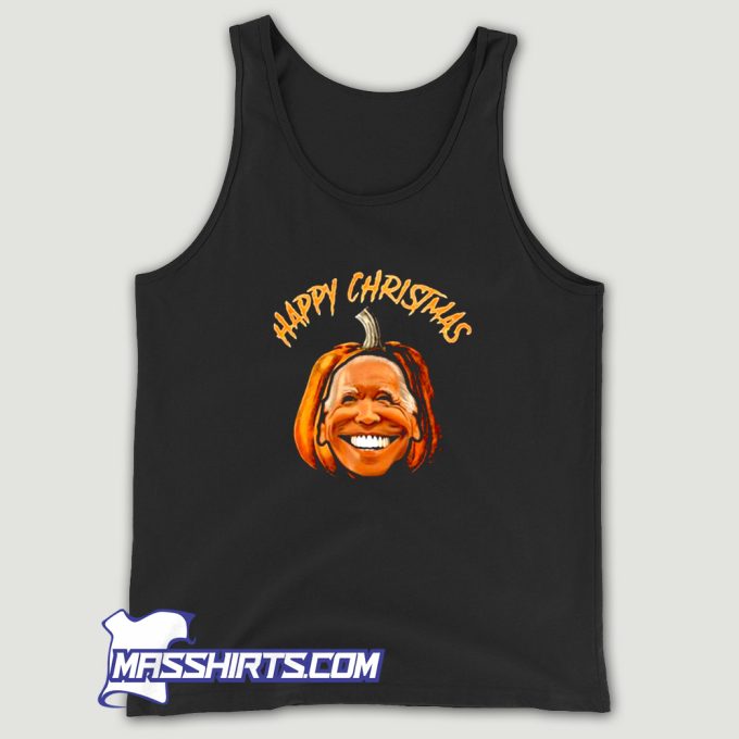 Happy Christmas Joe Biden Pumpkin Tank Top