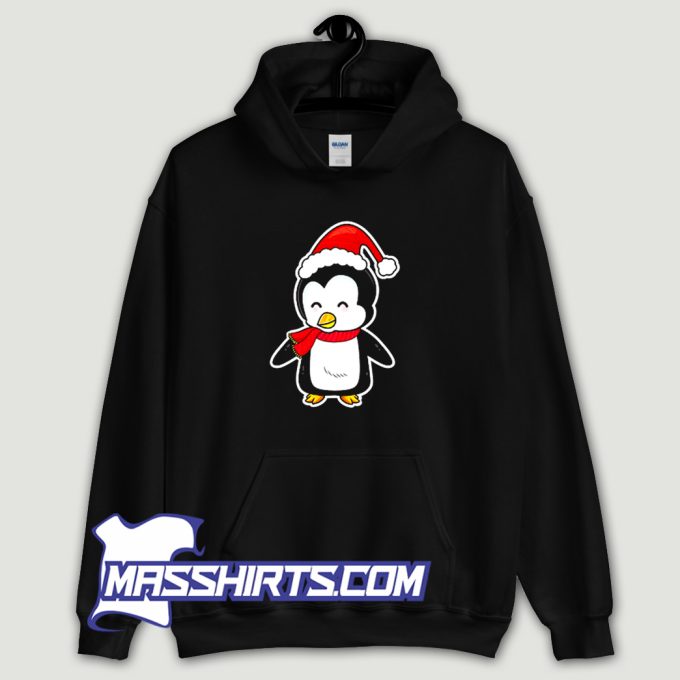 Penguin Christmas Santa Hat Hoodie Streetwear