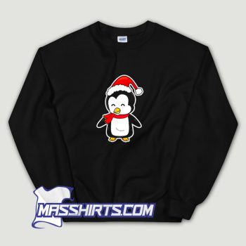 Penguin Christmas Santa Hat Sweatshirt