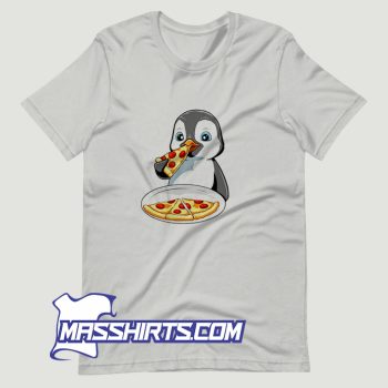 Penguin Eating Pizza T Shirt Design