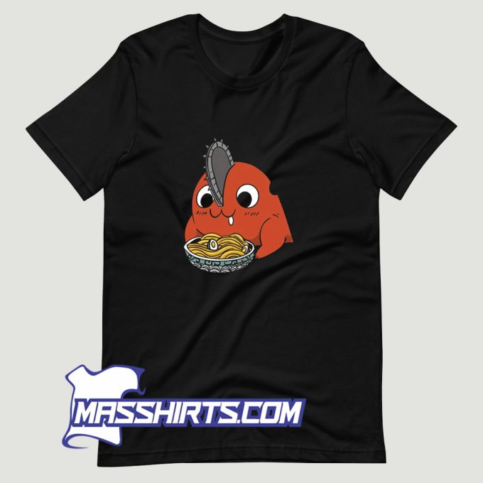 Pochita Eat Ramen T Shirt Design