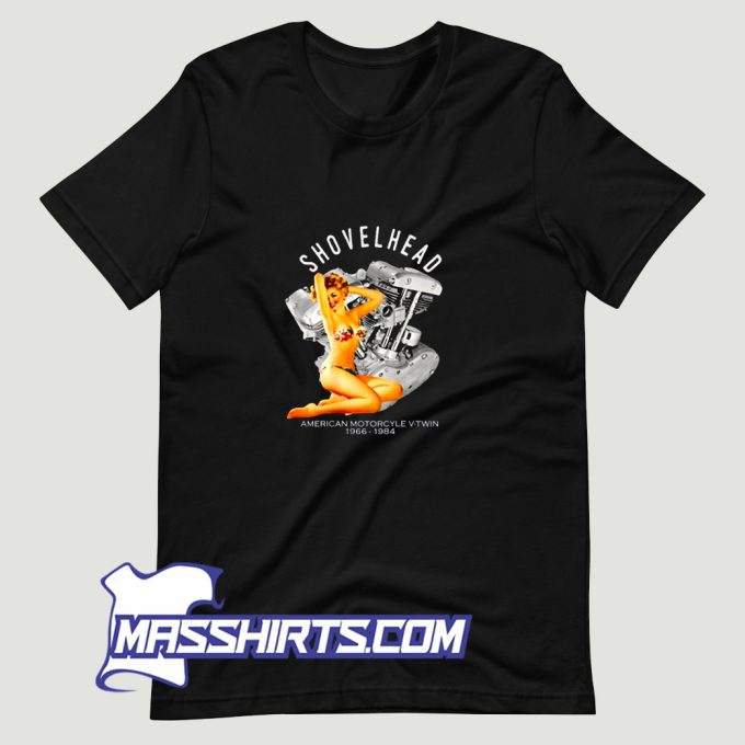 Shovelhead V Twin Engine Bikini T Shirt Design