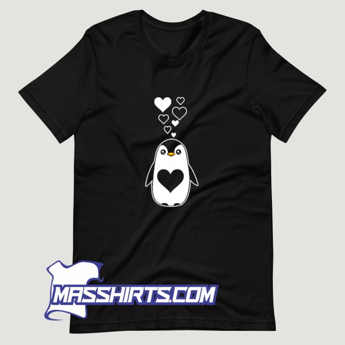 Vintage I Love Penguins T Shirt Design