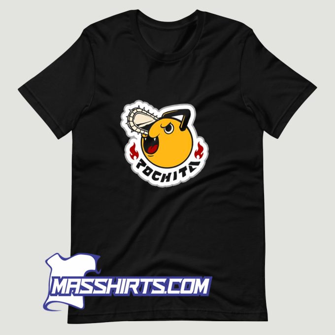 Vintage Pochita Head T Shirt Design