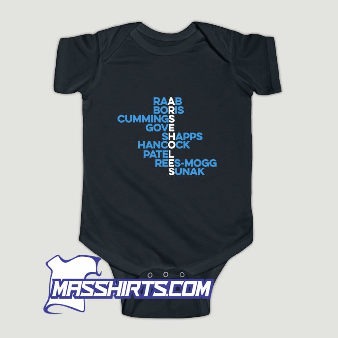 Arseholes Raab Boris Cummings Baby Onesie