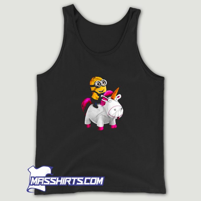 Awesome Minion Riding Unicorn Tank Top