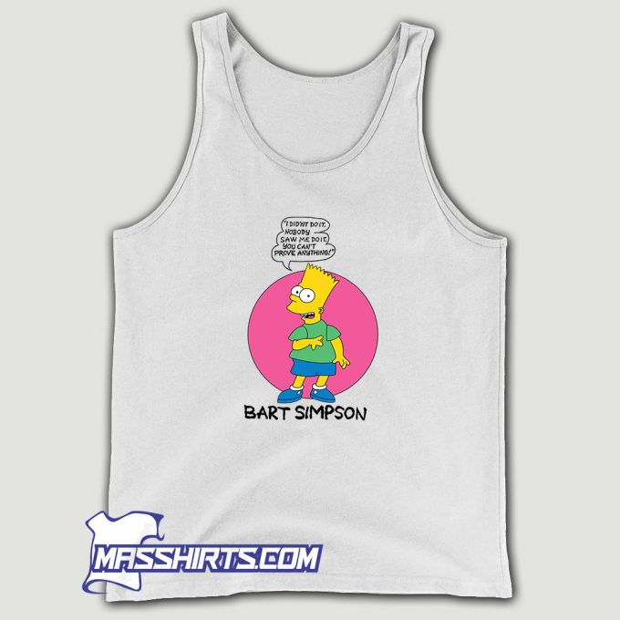 Bart Simpson I Didnt Do It Tank Top