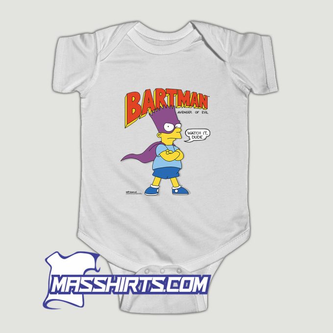 Bartman The Simpsons 1989 Baby Onesie