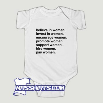 Believe In Women Invest In Women Baby Onesie