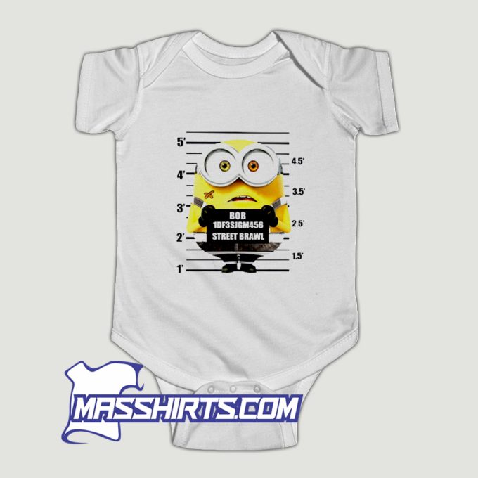 Bob Minion In Street Brawl Crime Baby Onesie