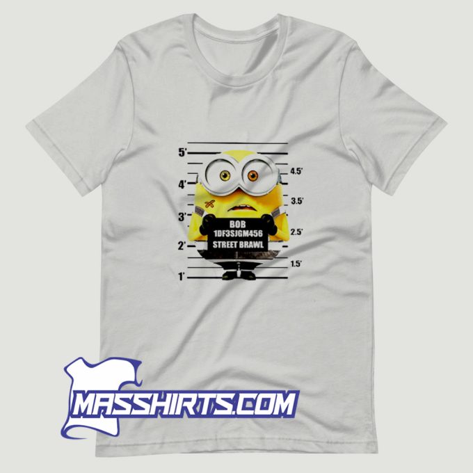 Bob Minion In Street Brawl Crime T Shirt Design