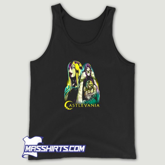 Castlevania Group Shot Neon Tank Top