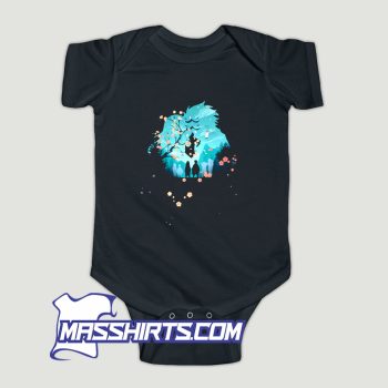 Demon Slayer Anime Siblings Vaporwave Baby Onesie