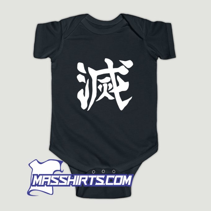 Demon Slayer Corps Destroy Kanji Baby Onesie