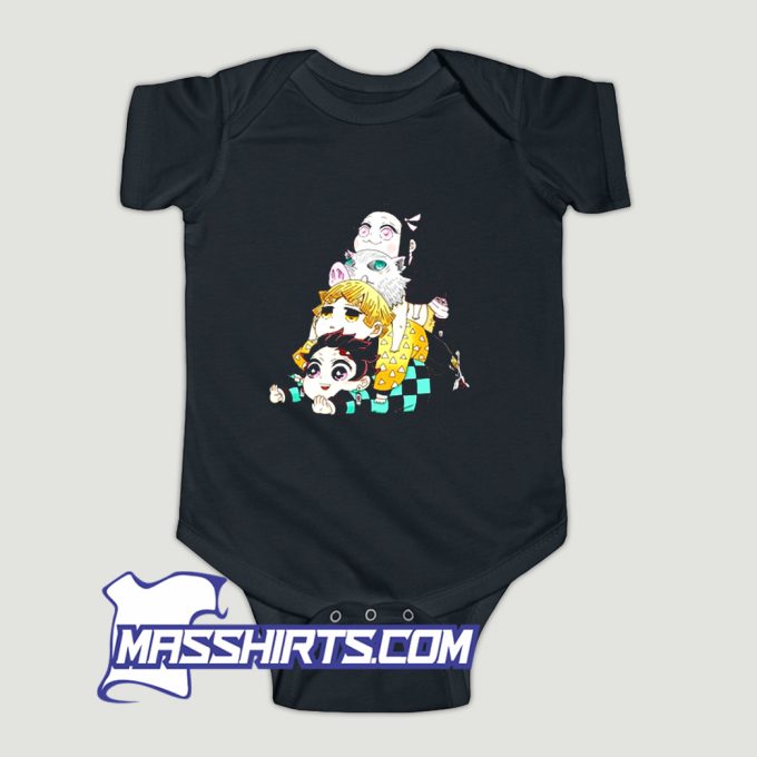 Demon Slayer Gang Cute Baby Onesie