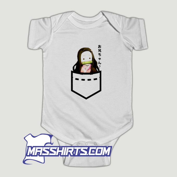 Demon Slayer Pocket Nezuko Baby Onesie