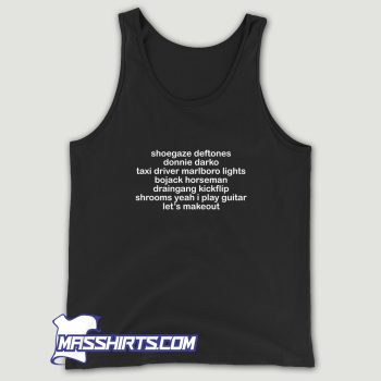 Shoegaze Deftones Donnie Darko Taxi Driver Tank Top