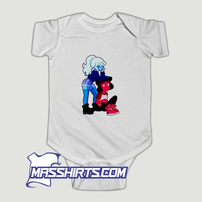 Steven Universe Ruby Saphhy Baby Onesie