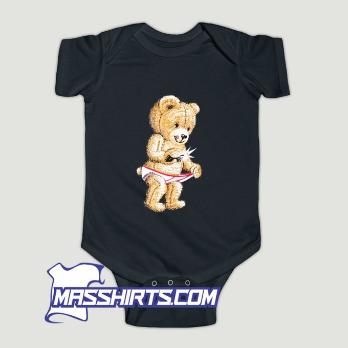 Teddy Bear Snap Box Baby Onesie