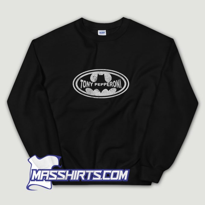 Tony Pepperoni Batman Logo Sweatshirt