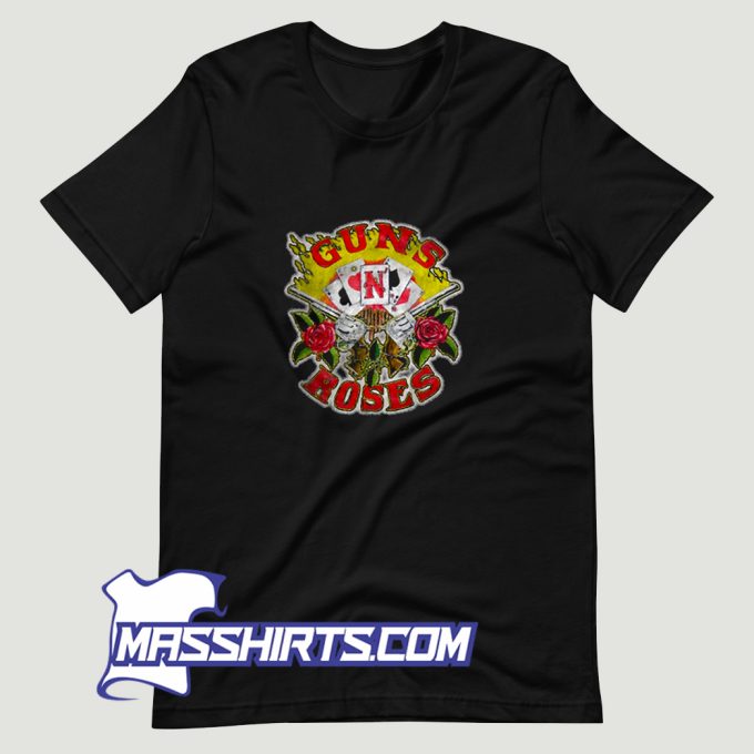 Guns N Roses Cards Distress T Shirt Design