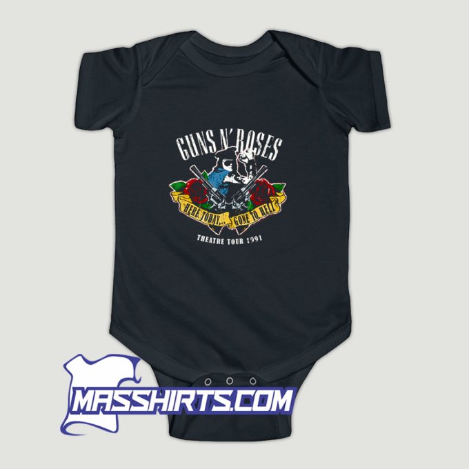 Guns N Roses Here Today Gone To Hell Baby Onesie