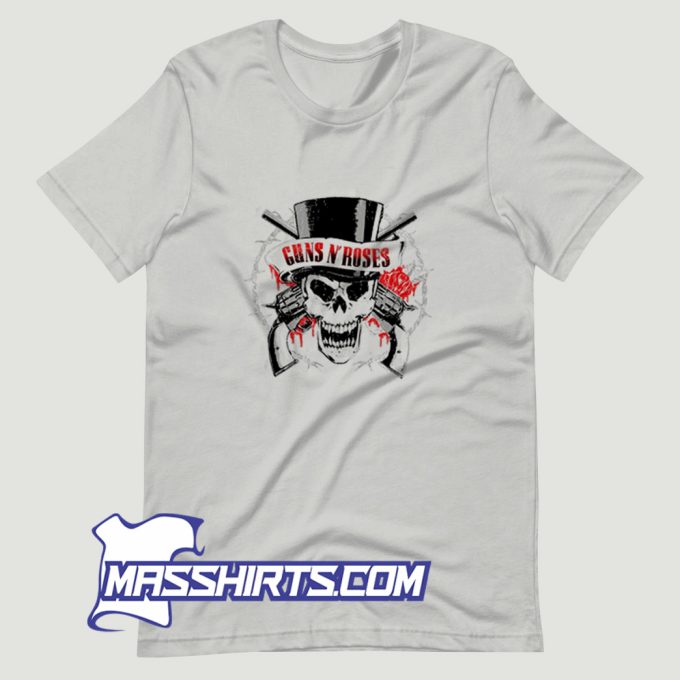 Guns N Roses Top Hat Skull T Shirt Design