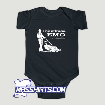 I Wish My Lawn Was Emo Baby Onesie