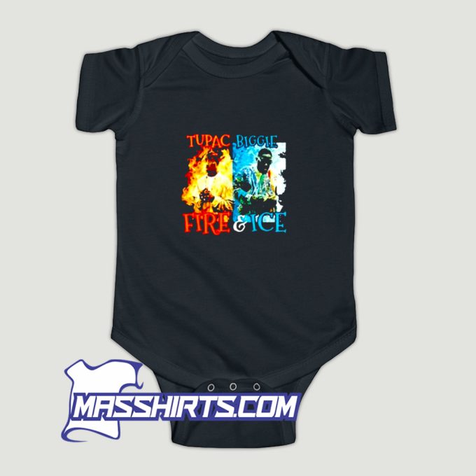 Tupac Shakur Biggie Smalls Fire And Ice Baby Onesie