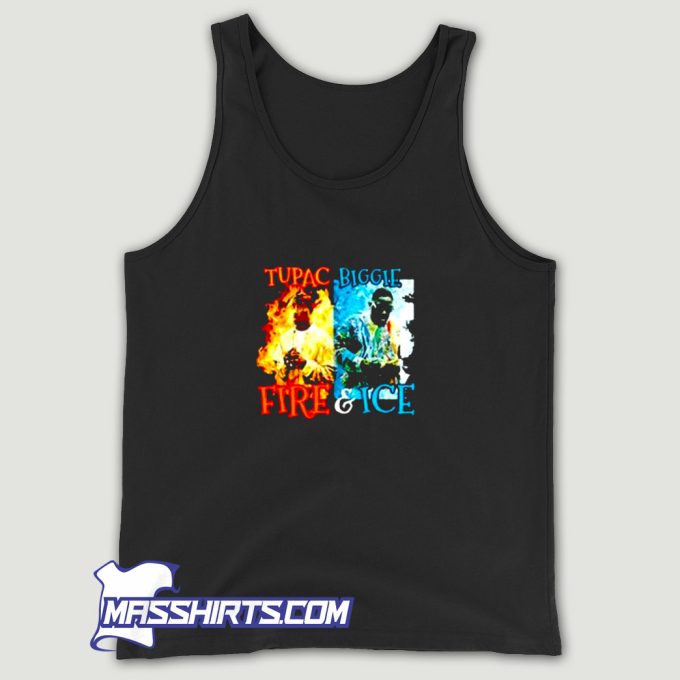 Tupac Shakur Biggie Smalls Fire And Ice Tank Top