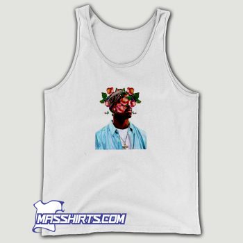 Tupac Shakur Floral Photo Tank Top