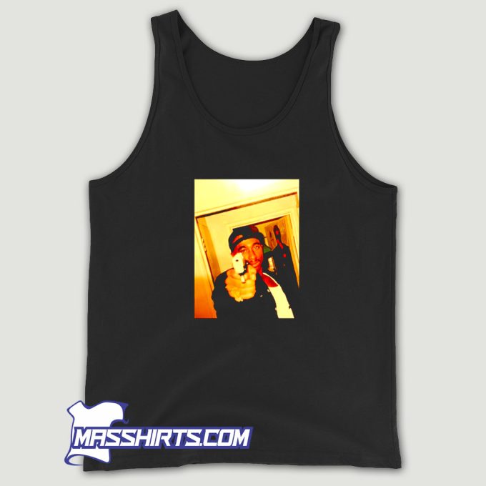 Tupac Shakur Gun 2Pac Shakur Makaveli Tank Top