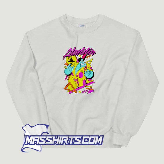 Aladdin Genie 90s Style Portrait Sweatshirt