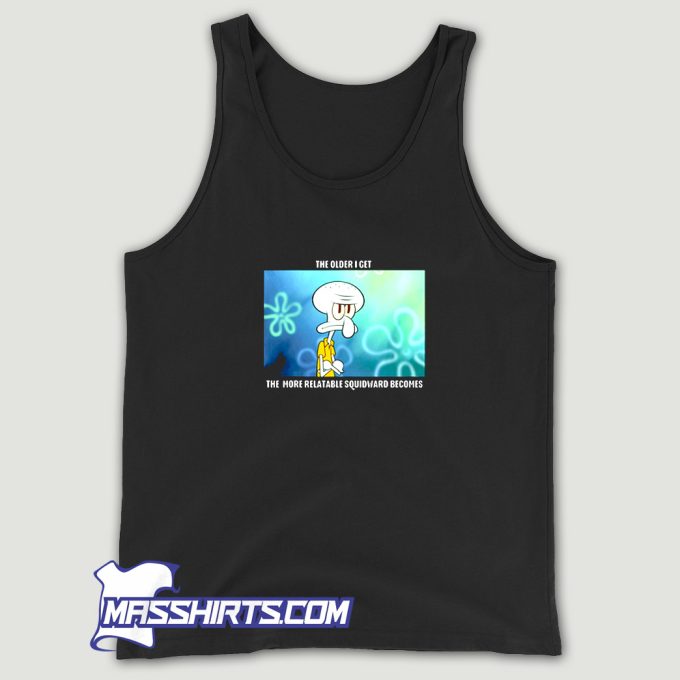 Awesome Relatable Squidward Portrait Tank Top