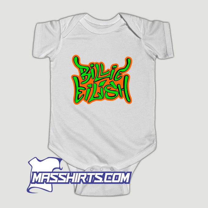 Billie Eilish Graffiti Baby Onesie