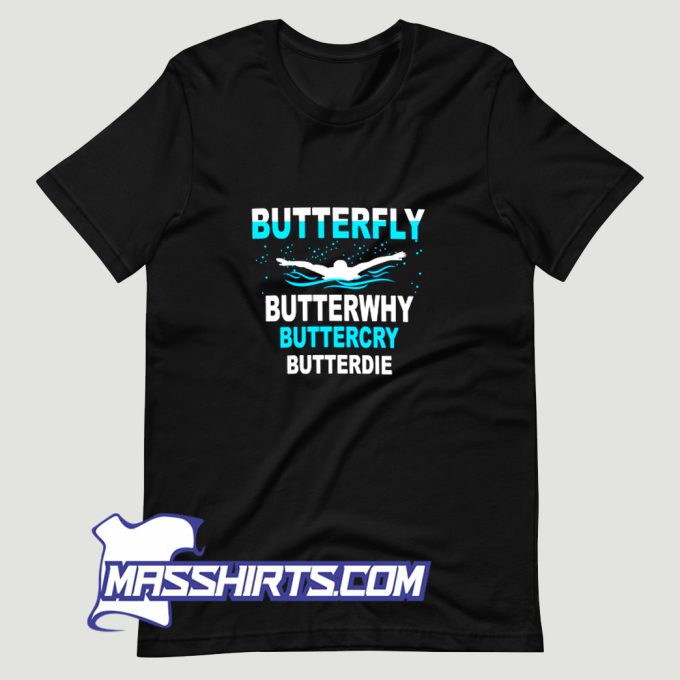 Butterfly Stroke Swimming T Shirt Design