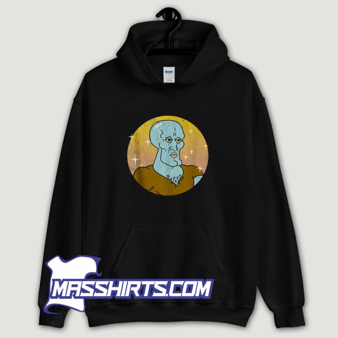 Cool Handsome Squidward Portrait Hoodie Streetwear